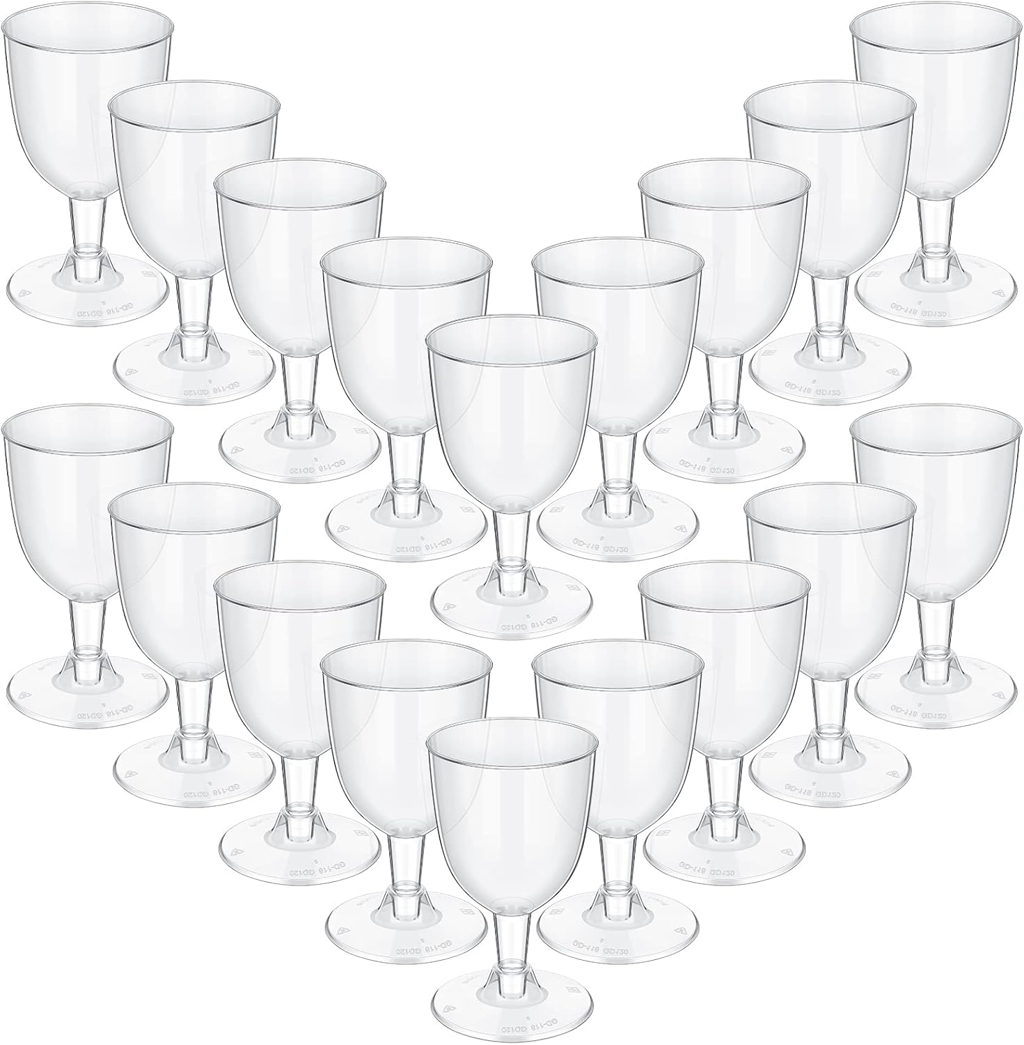 Didaey 48 Pcs Disposable Plastic Wine Glasses 6 oz Party