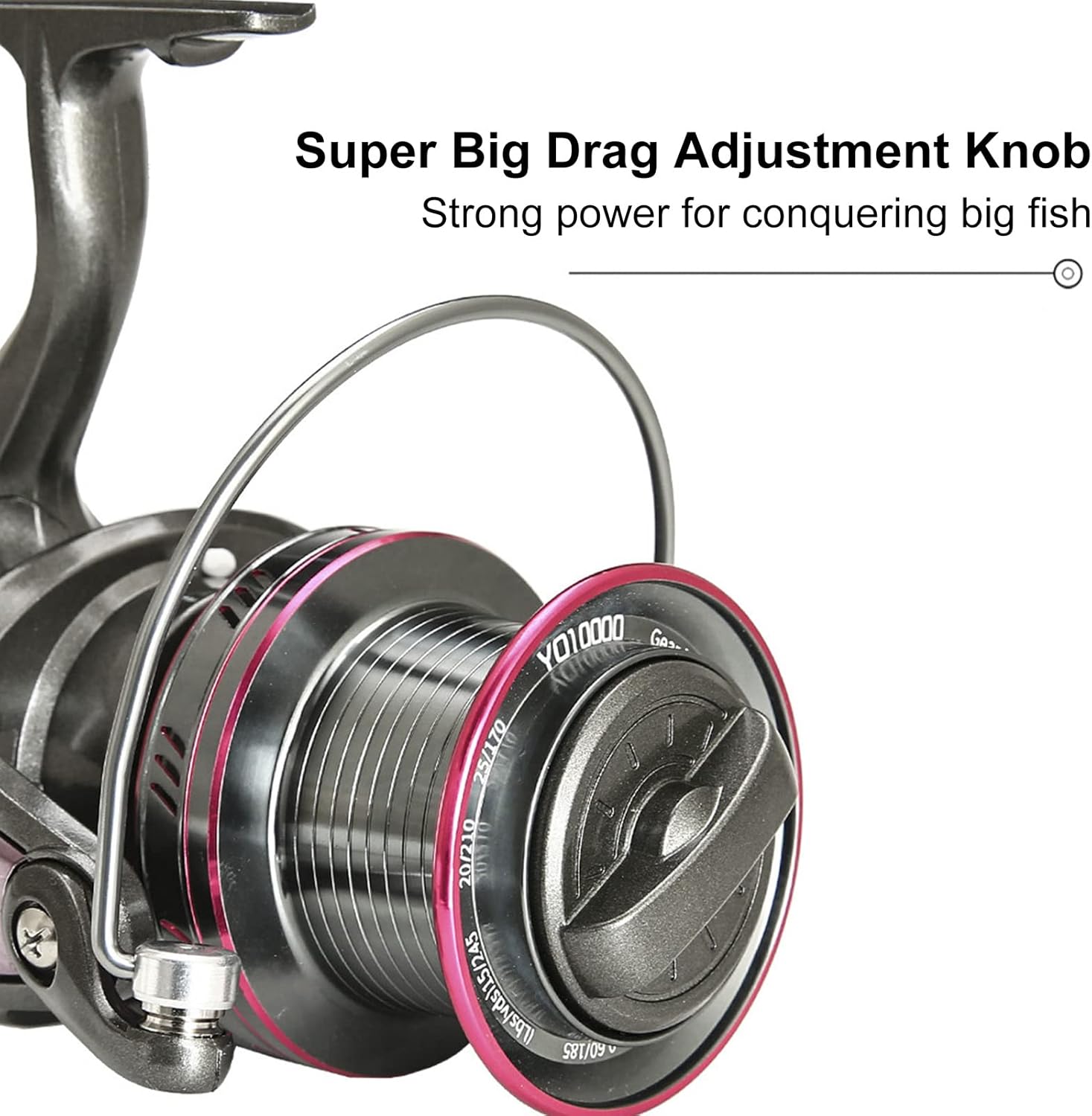 スピニングフィッシングリール9000-12000シリーズ海釣り鯉釣り用の強力なロキャスティスピニル