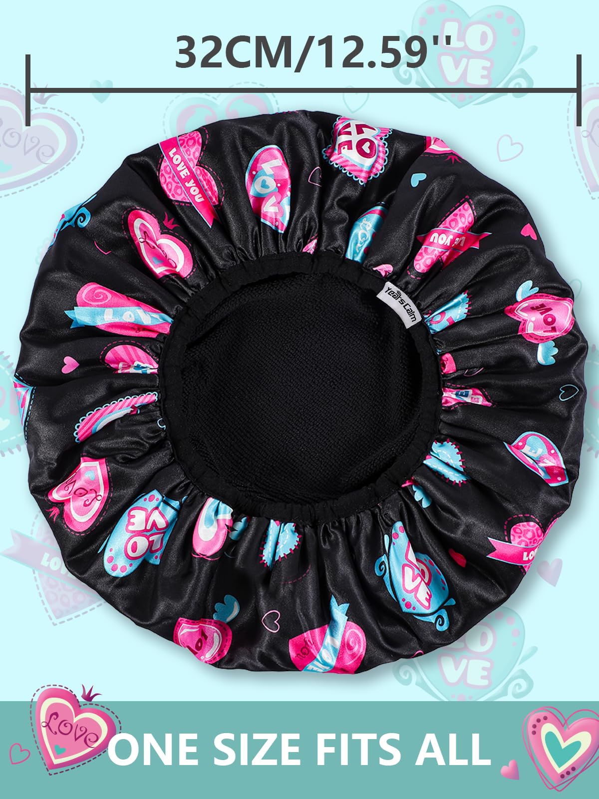 Years calm Terry Lined Shower Cap - Image 2