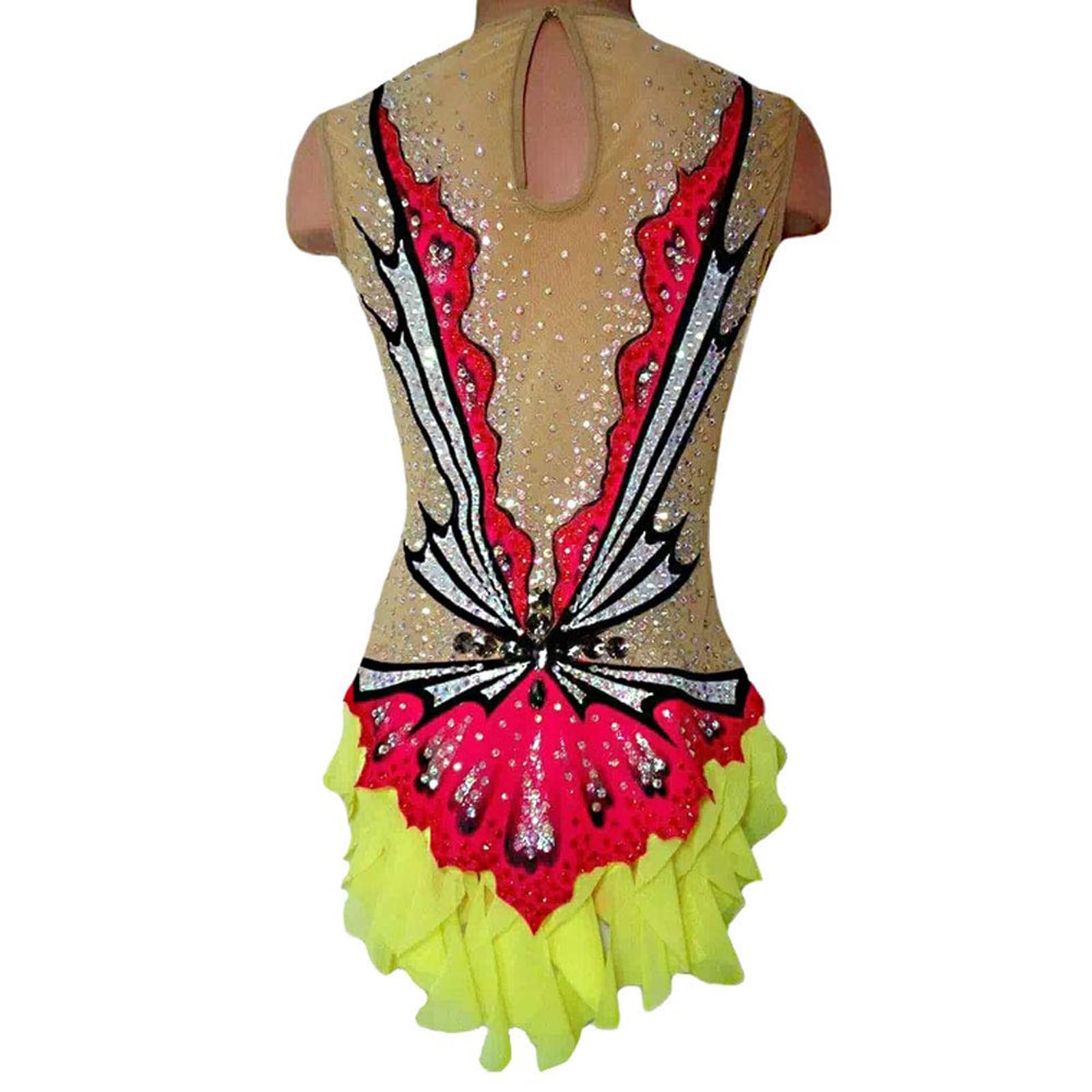 Body Da Ginnastica Ritmica Da Donna A Maniche Lunghe For Ragazza, Abbigliamento Sportivo Confortevole, Traspirante, Fatto A Mano, Professionale