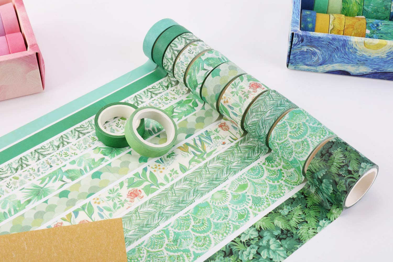 12 Rouleaux De Rubans Washi Pour Bricolage, Rubans Adhésifs