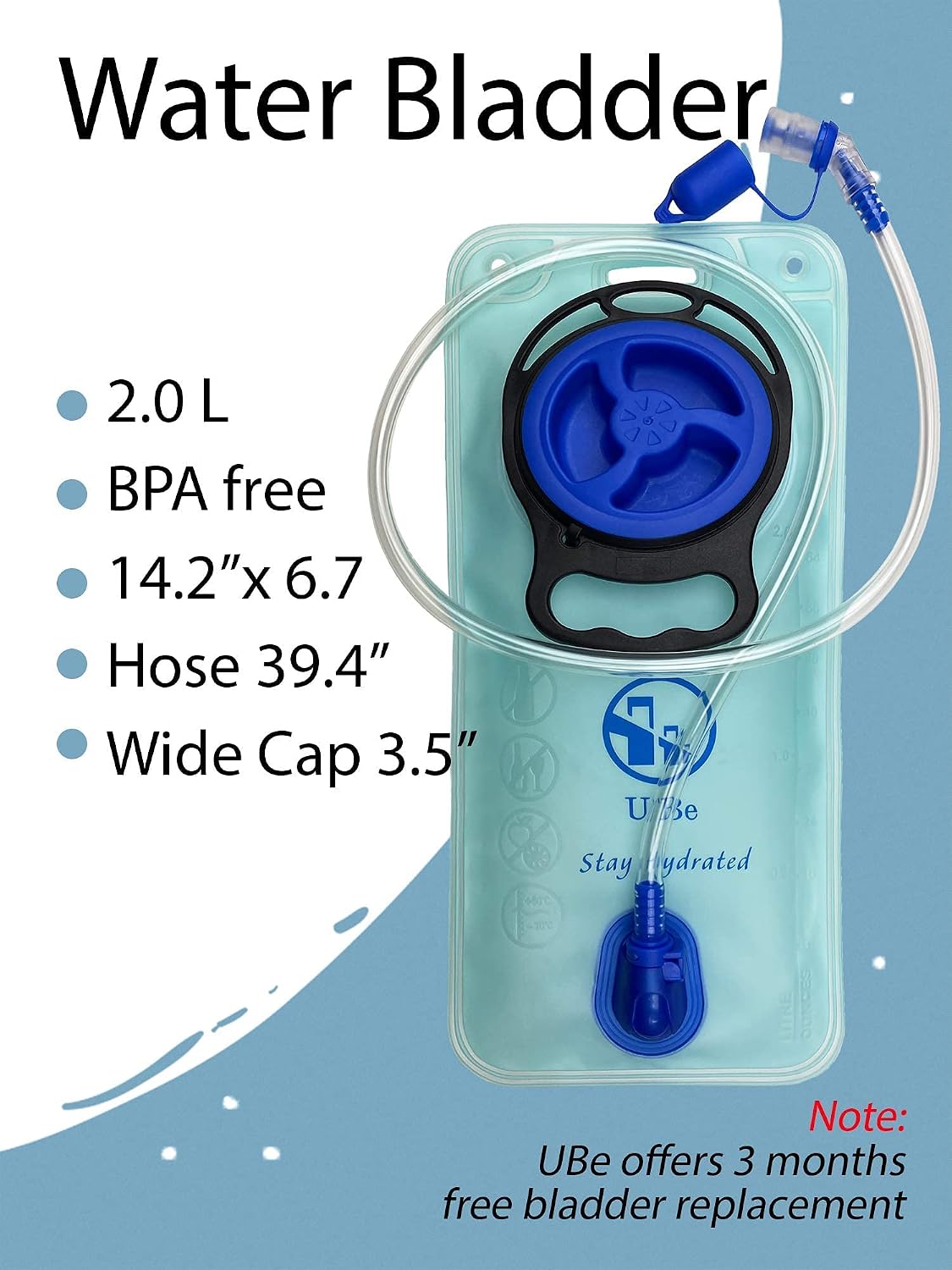 2Pack Hydration Backpack with 2L Water Bladder - Camelback for Kids Men & Women - Running Hiking Cycling
