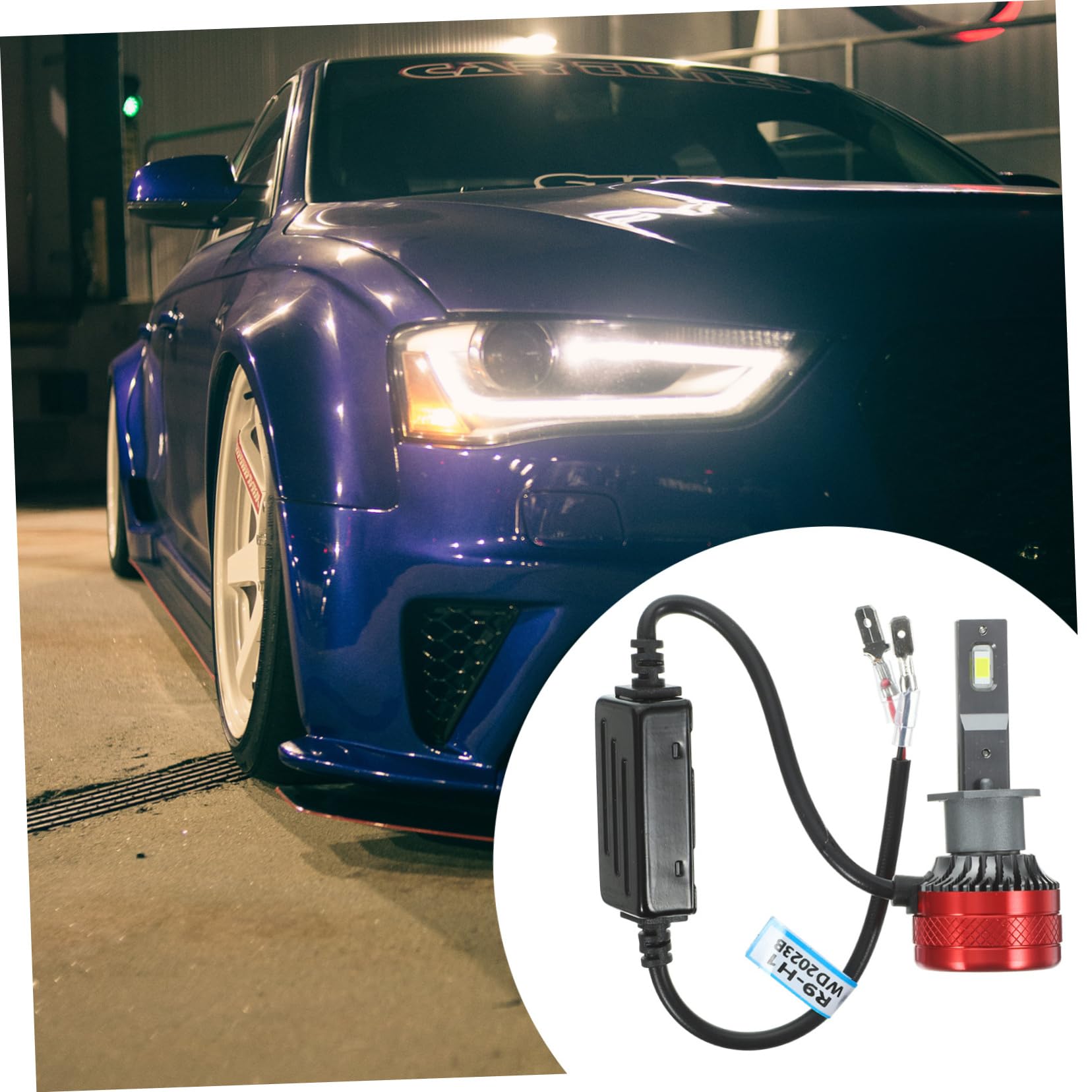 SOLUSTRE Bombilla de Luz de Cruce para Coche H1 LED Máxima Luminosidad y Disipación de Calor de Aluminio, Adecuado para Faros Delanteros y Conducción Segura