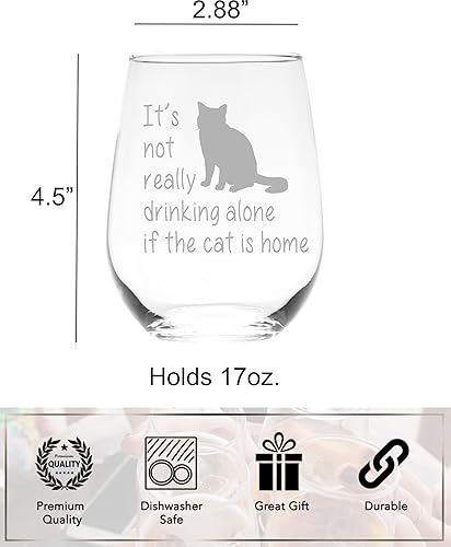 Miniatura 5 de The Cat is Home stemless wine glass 17 oz