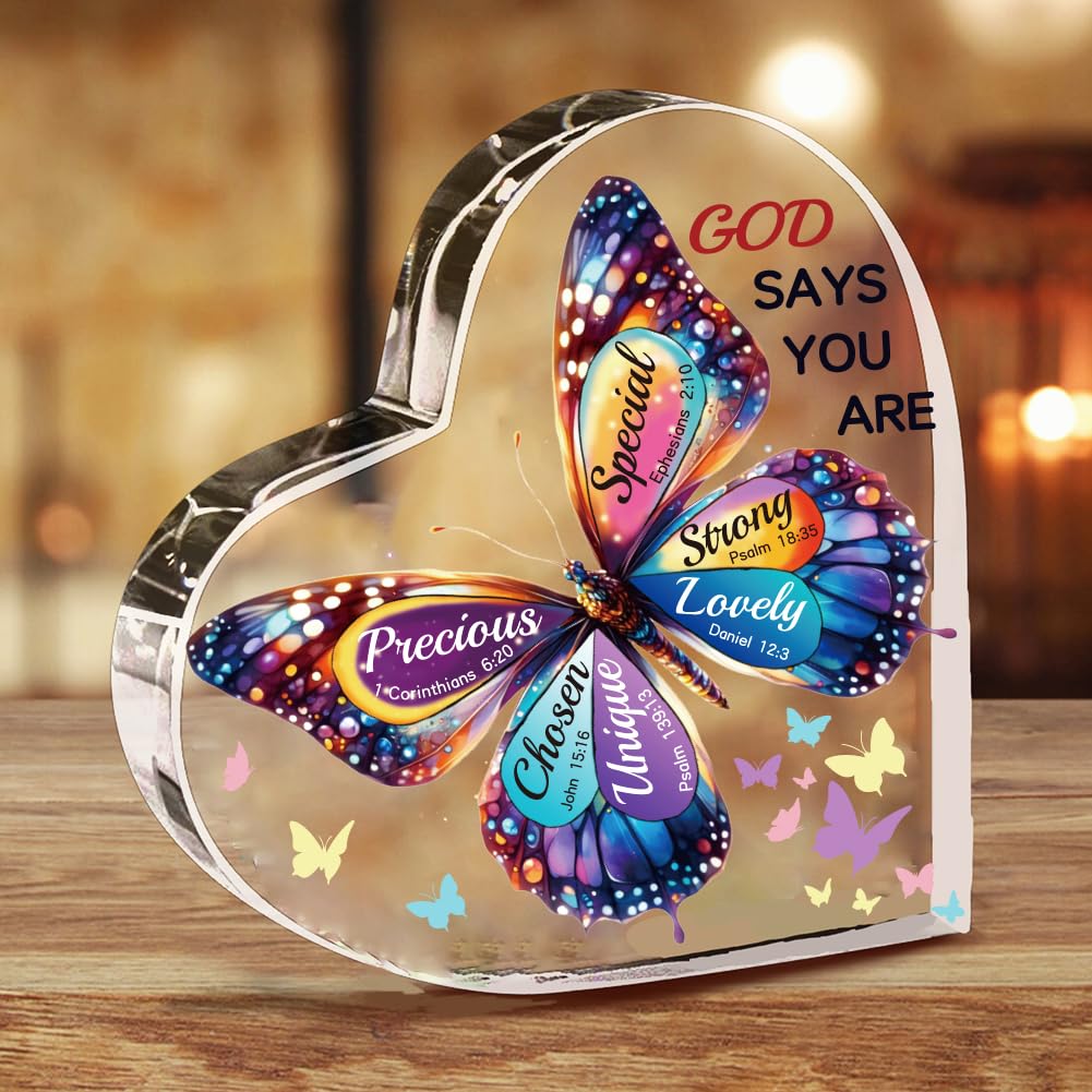 Acchiappasole Cristallo Farfalla – Regalo Di Compleanno Per Amica, Ciondolo Arcobaleno Con Frase Ispiratrice, Lunghezza 16 Cm