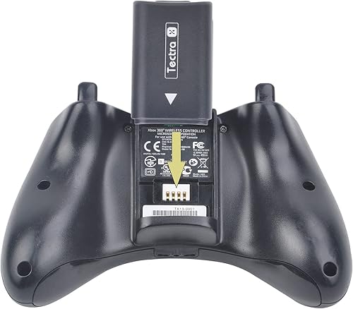 Miniatura 3 de Batería de repuesto para Xbox 360, paquete de 4 baterías recargables AA Ni-MH + 2 piezas de cubiertas traseras de batería para controlador