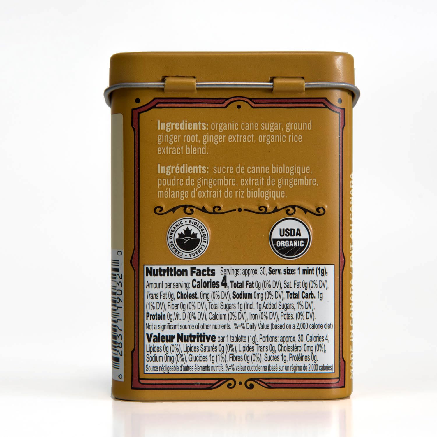 Clawhammer Organic Mints Spicy Ginger Root - 30 Count Tin (Pack of 12) | Bold Breath Mint with Ginger Root Flavor, Organic Candy Mints, No Artificial Colors or Sweeteners | Kosher, Vegan, Gluten Free