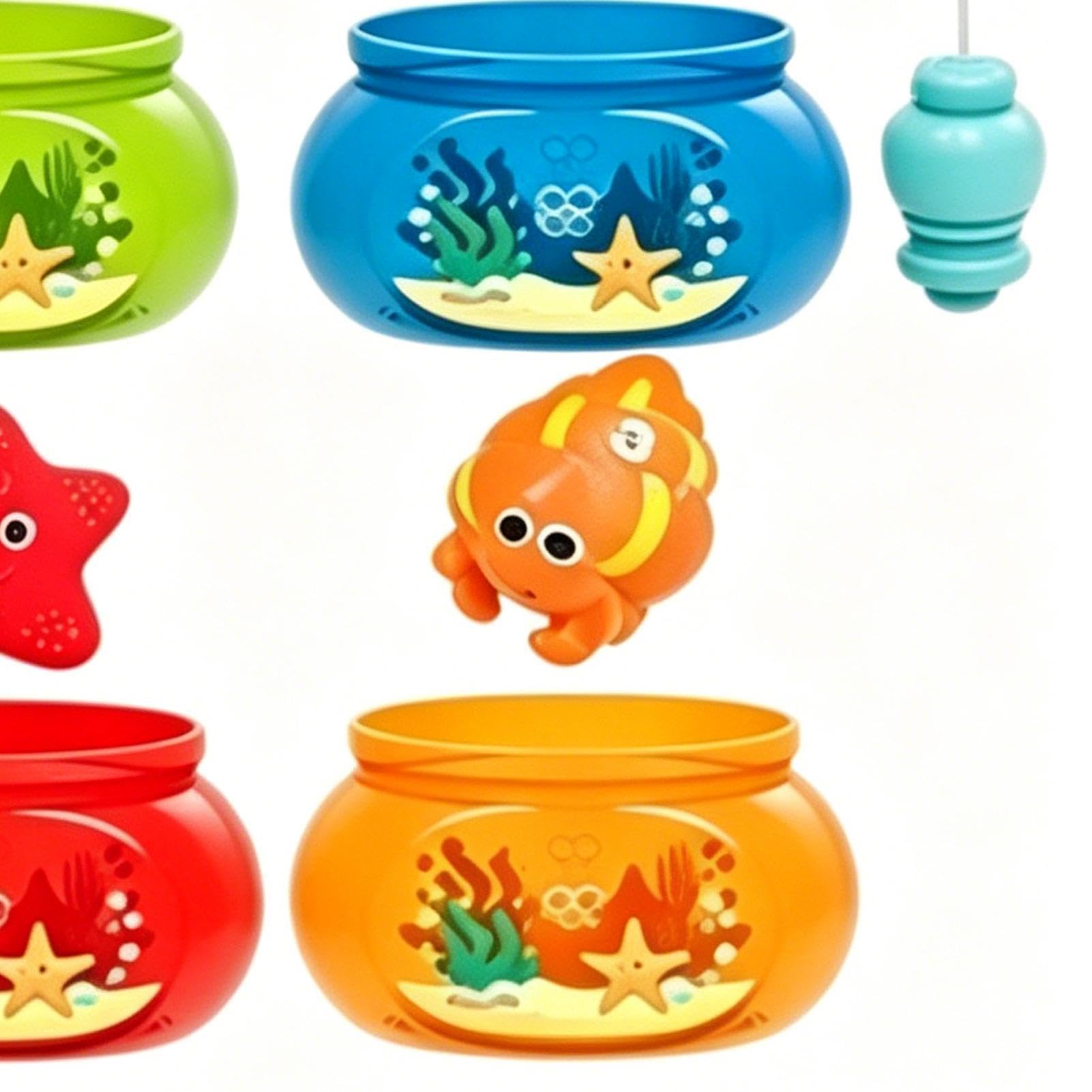Juego de Pesca para Niños Juguetes Educativos Acuáticos y de Colores | Juguetes De Pesca Magnéticos A Partir De Los 18 Meses: Baño, Piscina, Tablero, Al Aire Libre, Mesa, , Natación Y Viajes