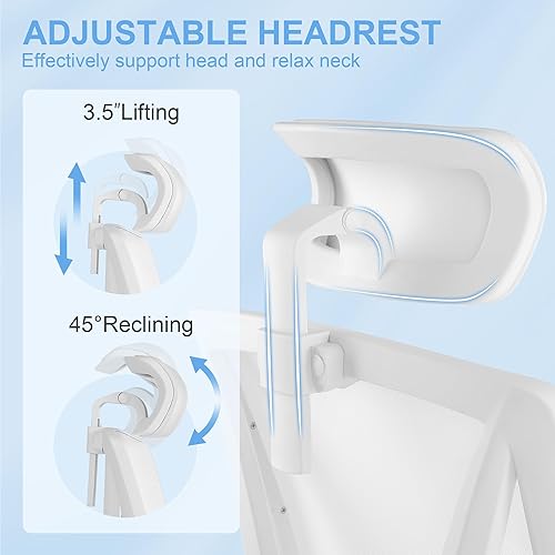 Miniatura 3 de Misolant Silla de oficina ergonómica con reposapiés, silla de escritorio ergonómica con soporte lumbar 2D ajustable, silla de oficina de respaldo