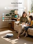 Lefant M210 Pro Aspirateur robotique, Performance de nettoyage forte, Conception à faible profil, Recharge automatique, Options de contrôle multiples, Nettoyage chronométré, Idéal pour les propriétaires d'animaux & Surfaces dures, blanc