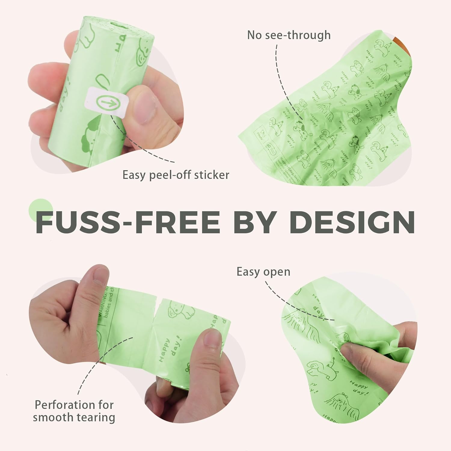 Eco-Friendly Dog Poop Bags: Strong, Leak-Proof, and Perfect for Pet Waste!