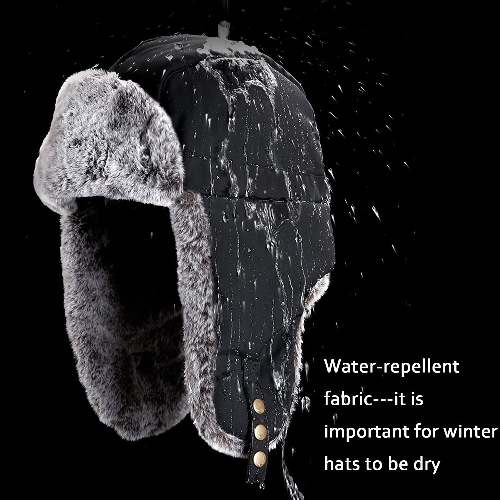 Sombreros de invierno, sombrero bombardero Unisex Trooper Troopper Sombrero Sombrero bombardero con forro de itación Sombrero piloto para ski Patinaje Invierno