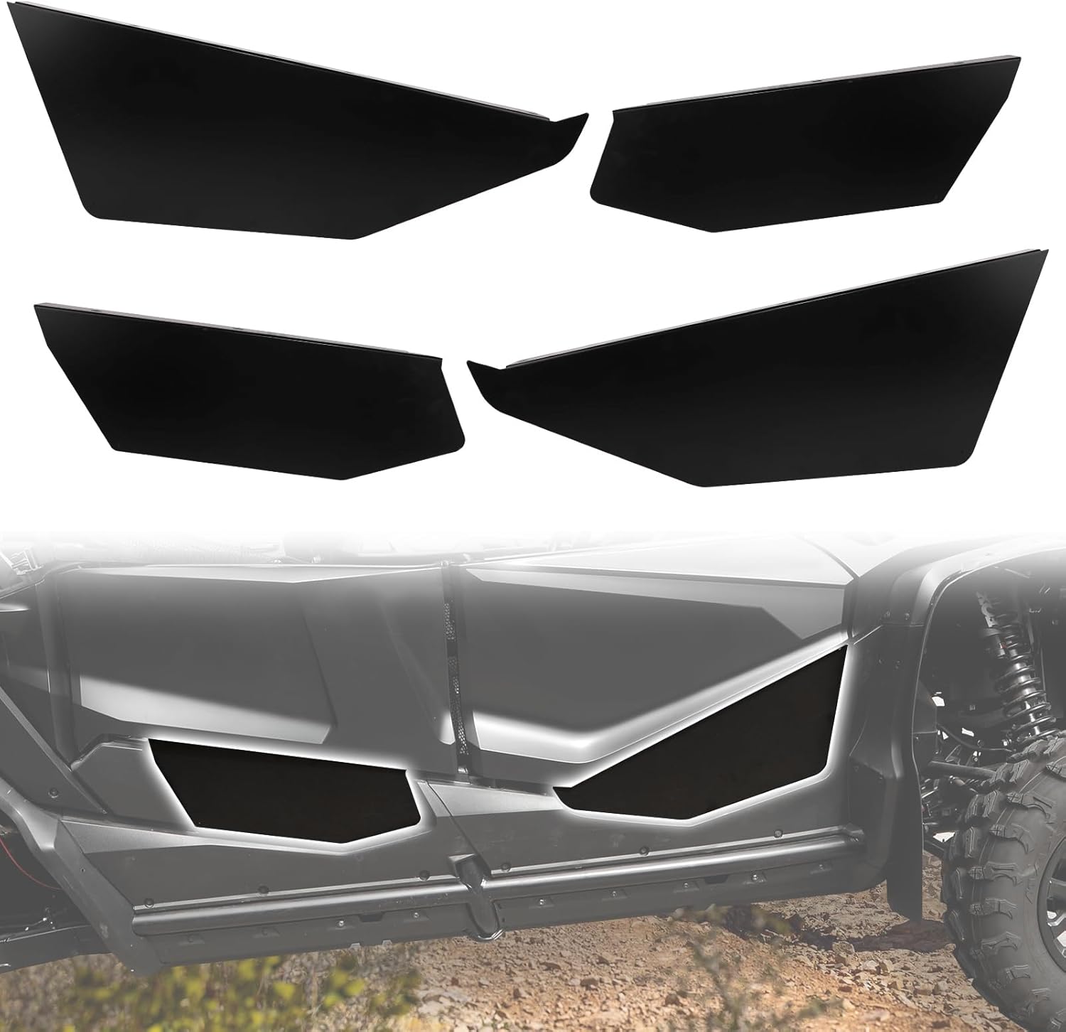 Aluminum Lower Door Panels for Honda Talon 1000X-4 2020+ Accessories – Front & Rear Lower Half Door Inserts, Dust & Mud Protection (4 Doors)
