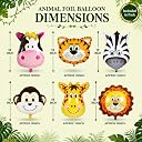 FI - FLICK IN 70 Pcs 2nd Jungle Theme Birthday Decoration, Animal Theme Jungle Safari Decoration Items For Kids 2nd Birthday, Decoration Kit 2 year (Pack of 70) gallery image