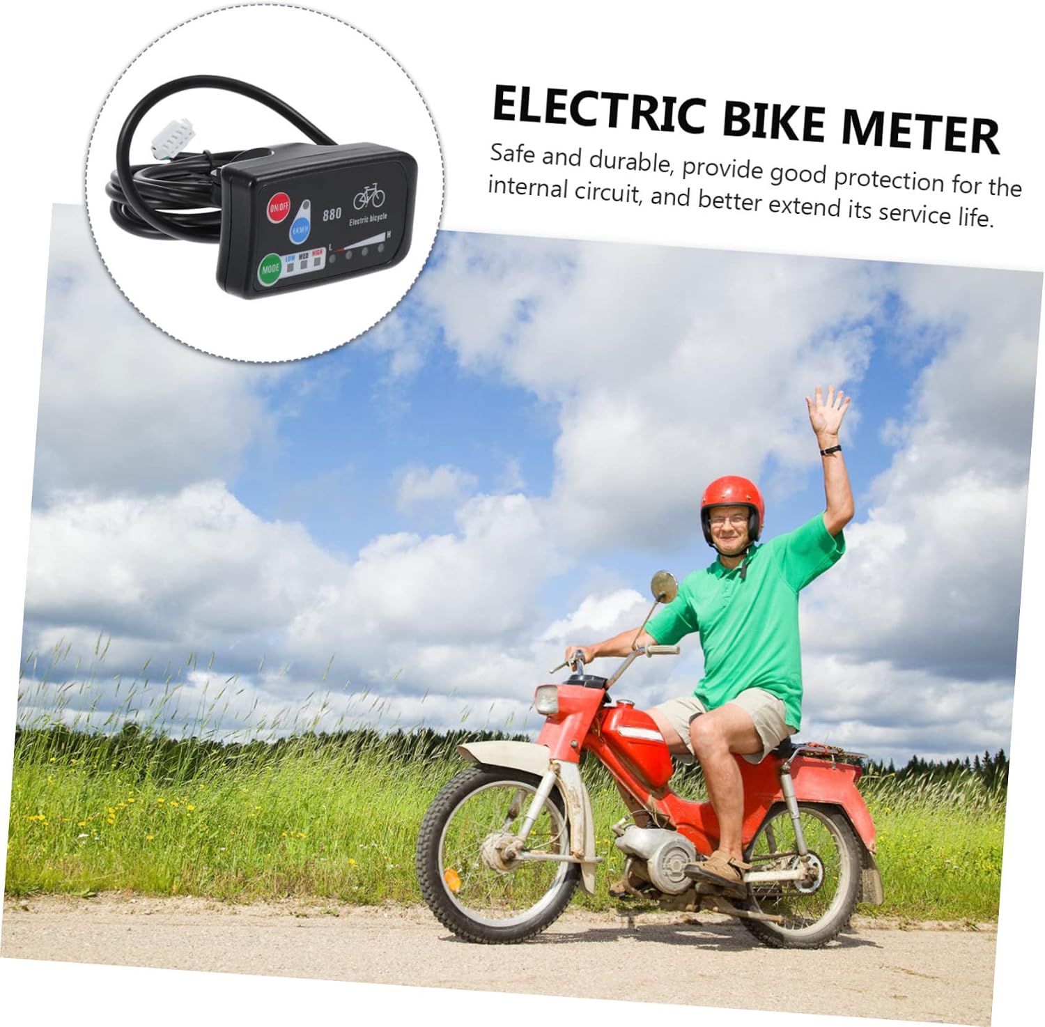 Display Electric Bike Wireless Bike Computer Controller Scooter Panel Parts Battery Charge Power Consumption