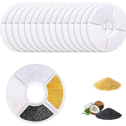 Cat Water Fountain Filter Replacement 16 Pack Dog Automatic Flower Water Dispenser Filter Compatible with YOUTHINK ISYOUNG PEDY KOALAD HAPPYPAPA 54oz/1.6L/2L/2.4L