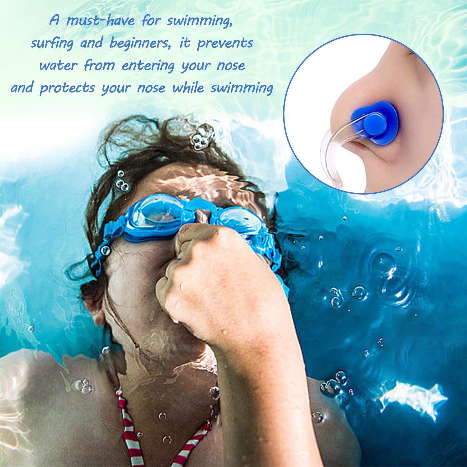 16 Pezzi Tappanaso per Piscina, Tappanaso Nuoto Sincronizzato, Tappanaso per Piscina in Silicone, Tappi per Naso Protector per Il Nuoto, Unisex, per Adulti, Principianti, 8 Colori