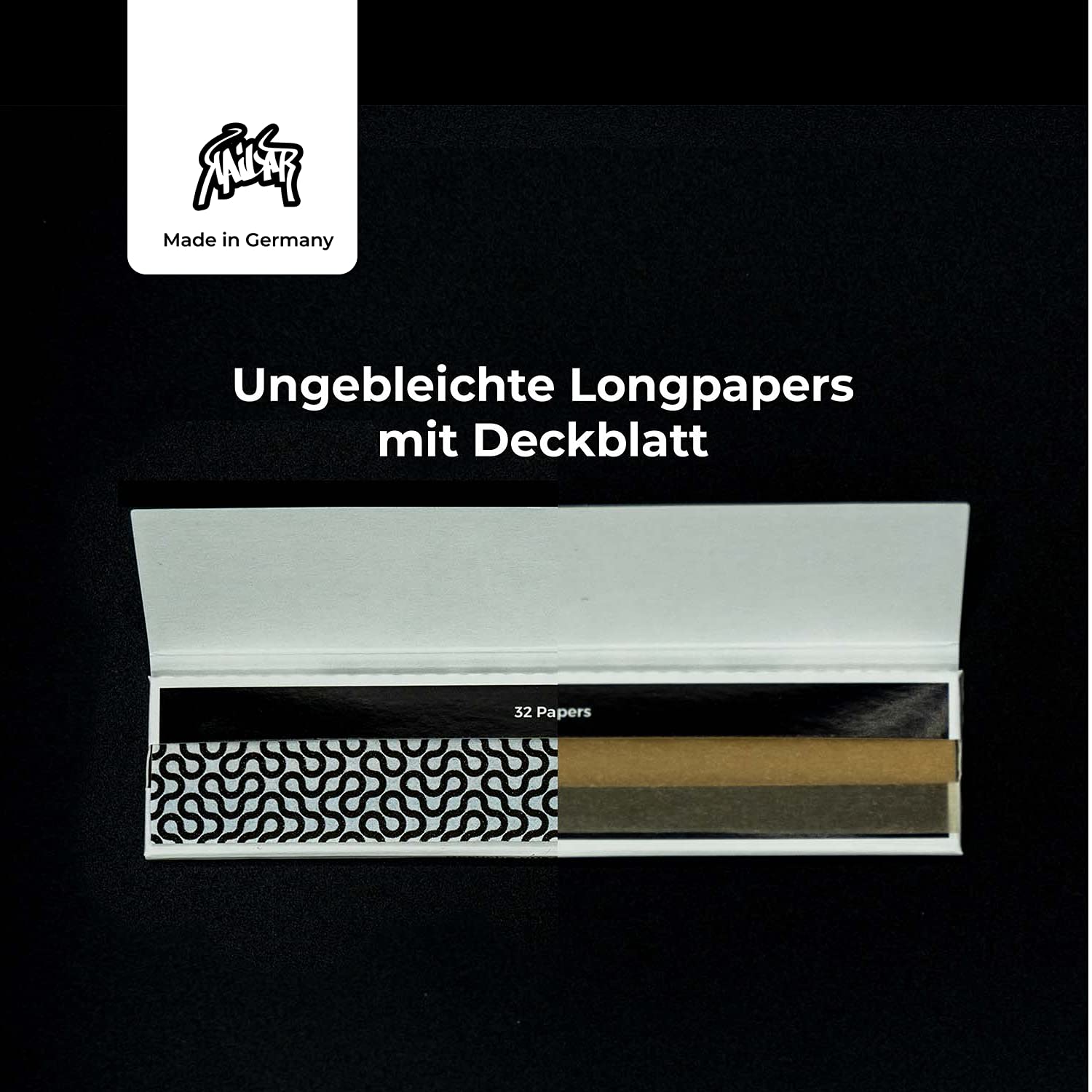 KAiLAR 500 MIXED Cellulose Aktivkohlefilter Slim (6 mm) mit veganer Aktivkohle aus Kokosnussschalen im Glas | + Longpapers, Sticker und Mischpappe | Schadstoffärmeres und sanftes Raucherlebnis