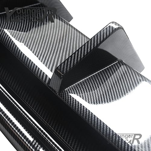 Miniatura 7 de YOUNGERCAR Difusor de parachoques trasero para Chevy Camaro SS LS LT 2016-2022 con impresión de fibra de carbono ABS PP parachoques trasero