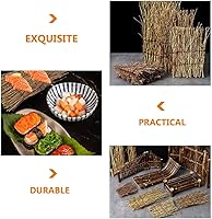 Vista 2 de Plato de sushi de bambú, vajilla de estilo japonés de 6 piezas, decoración de micro paisaje, juguetes de reptiles, decoración de Año Nuevo