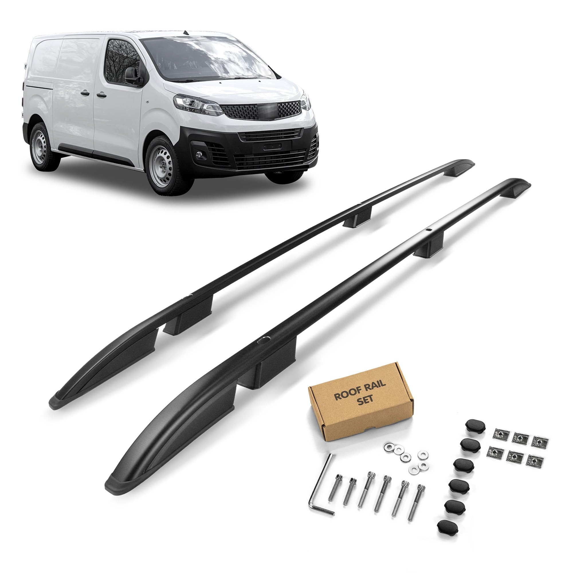 CHROMEMASTER | Les Barres de Toit Compatible avec Fiat Scudo L3 | Maxi Long 2022+; Rails de Toit Conçus pour Le Montage de Barres de Toit, de Coffres de Toit, de Porte-vélos | Aluminium Durable