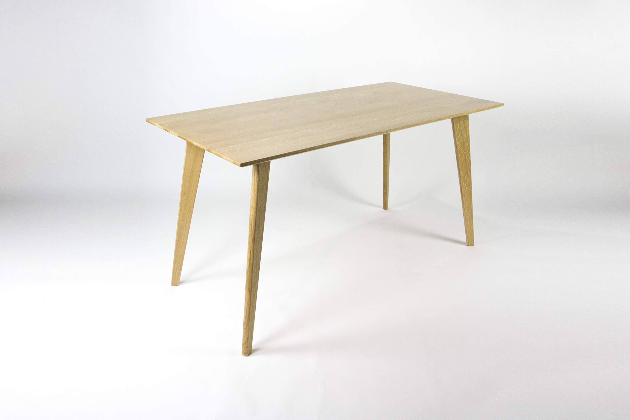 Bureau artisanal en chêne massif, bureau d'ordinateur, bureau à domicile, bureau d'écriture, bureau en bois.