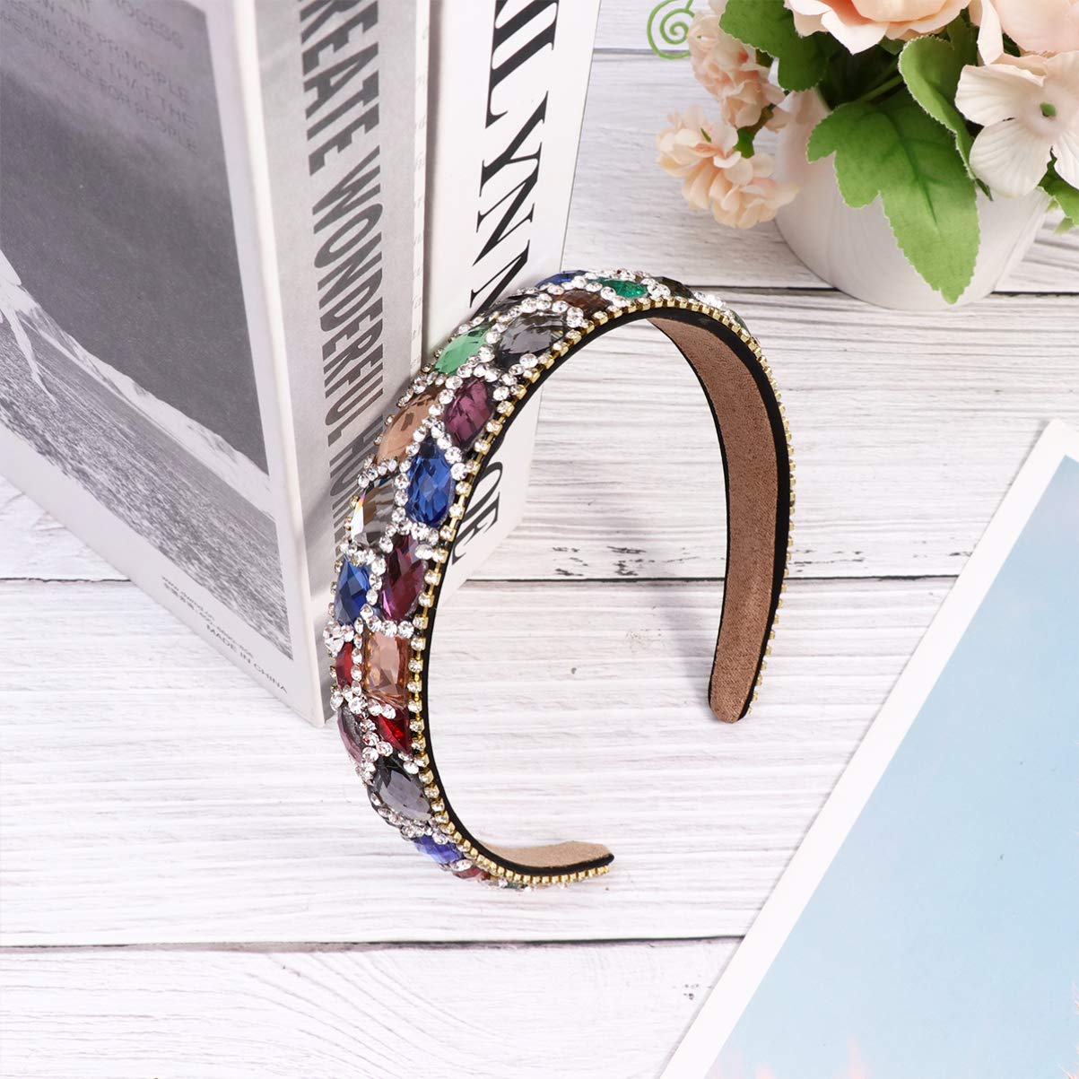 FRCOLOR 3stücke Delicate Rhinestone Haarband Für Kreative Haarschmuck Accessoires Bunten Farben Für Verschiedene Anlässe Und Unvergessliche Fotos