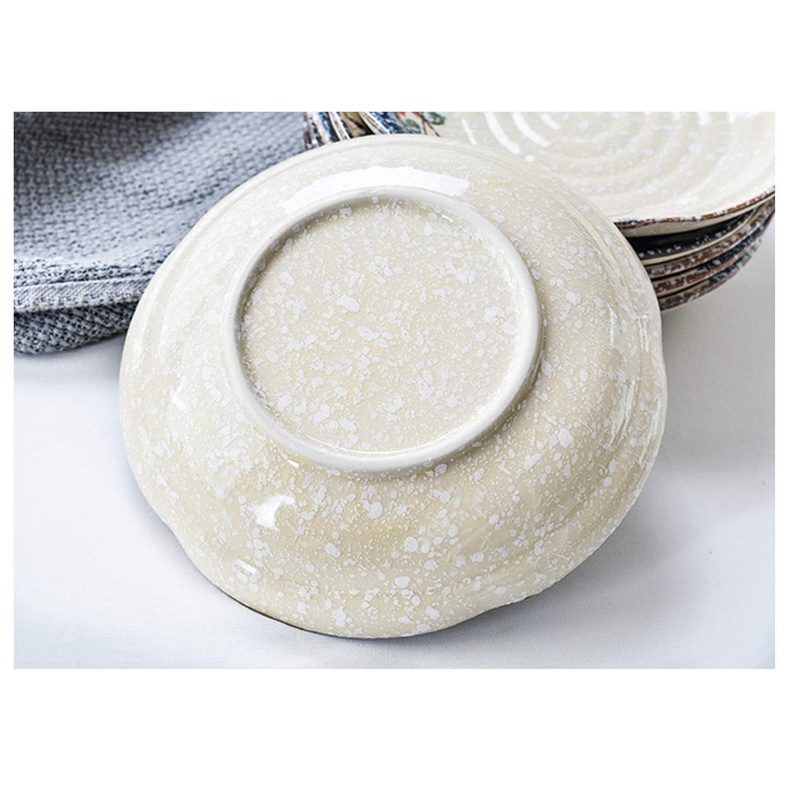 Talerz Obiadowy/Talerze Sałatkowe Okrągłe ceramiczne motywy kwiatowe płyta obiadowa, oszklony deser, sałatka, płyta makaronowa, 8-calowa płyta zakąska, zestaw 4 sztuk. zestaw talerzy/małe talerze ob
