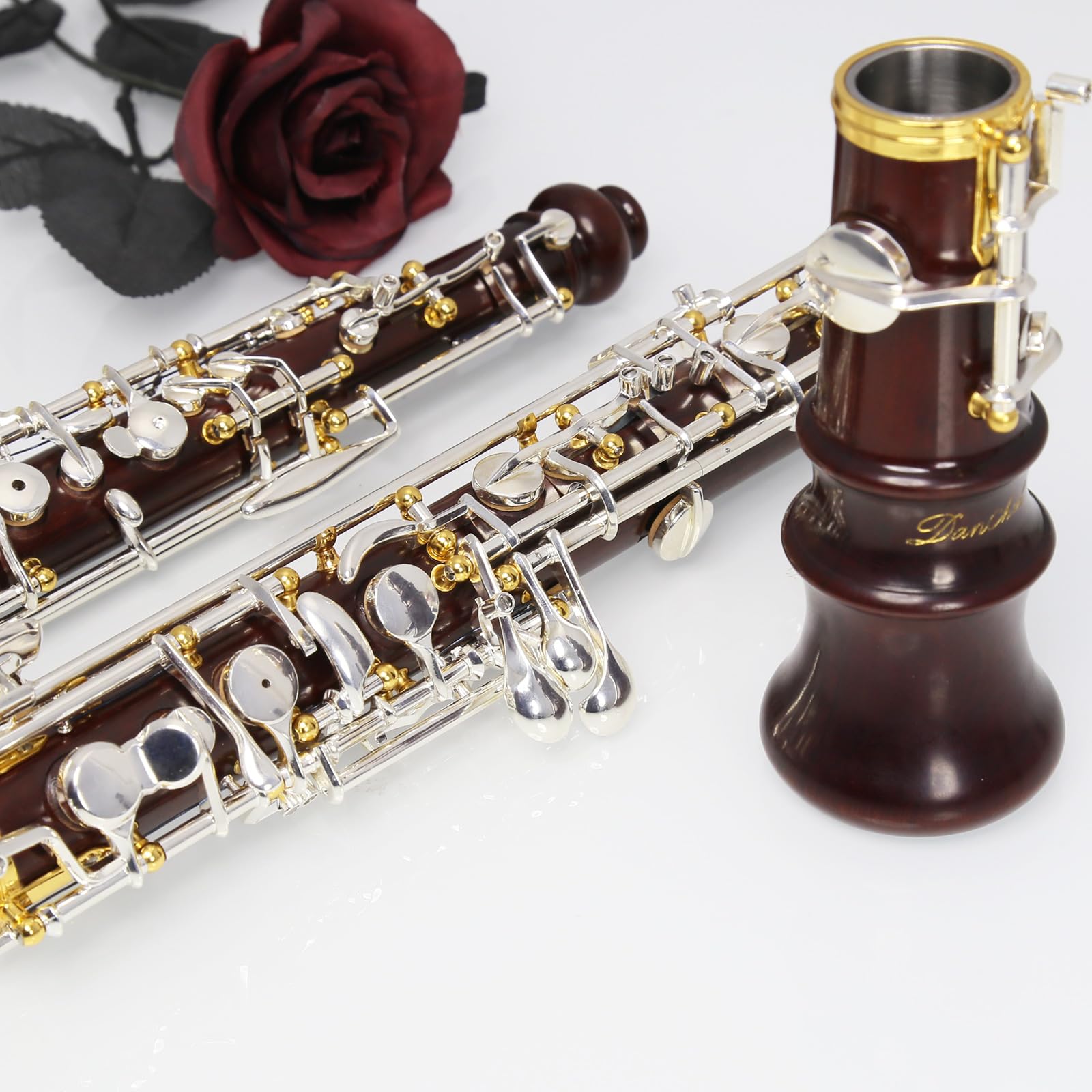 Oboe Professional Holz Korpus vergoldet Halbautomatikmechanismus C-Ton inklusive Zubehör