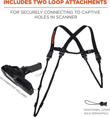 Miniatura 3 de Ergodyne Squids 3132 - Arnés de escáner de código de barras, cordón de anclaje para escáneres de código de barras y computadoras móviles, extra