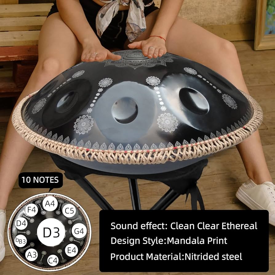 Amazon | 22インチ 10音符 D 短調432HZ 大人用 スチール ハンド