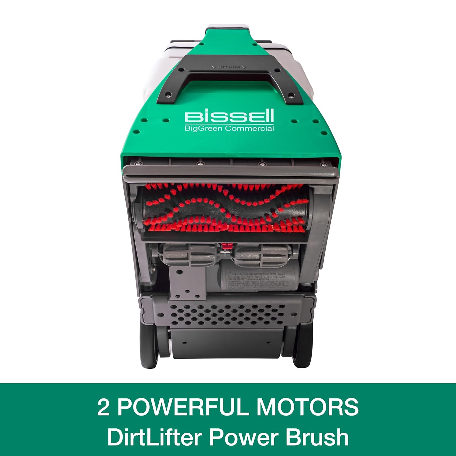 The underside of a Bissell Commercial 2-Motor BG10 Extractor is shown.