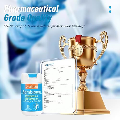 Miniatura 8 de Golion Complejo B avanzado con probióticos y prebióticos multicepa Apoyo completo para energía, digestión, salud inmunológica, calidad del sueño y