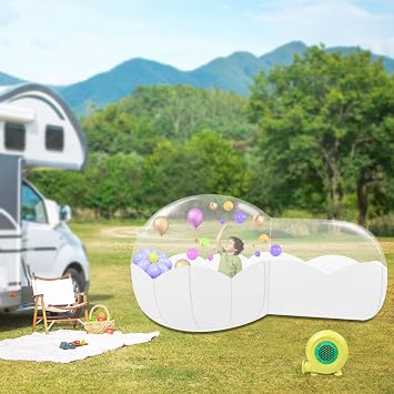Inflatable Bubble House, Inflatable Clear House Bubble Tent,Camping Tent Transparent, Outdoor Clear Dome Camping Cabin Bubble Tent with Air Blower for Home Party,Stargazing