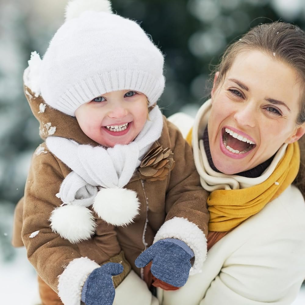 Moufles Fuzzy Pour Femme, Moufles D'hiver En Peluche Avec Tresses