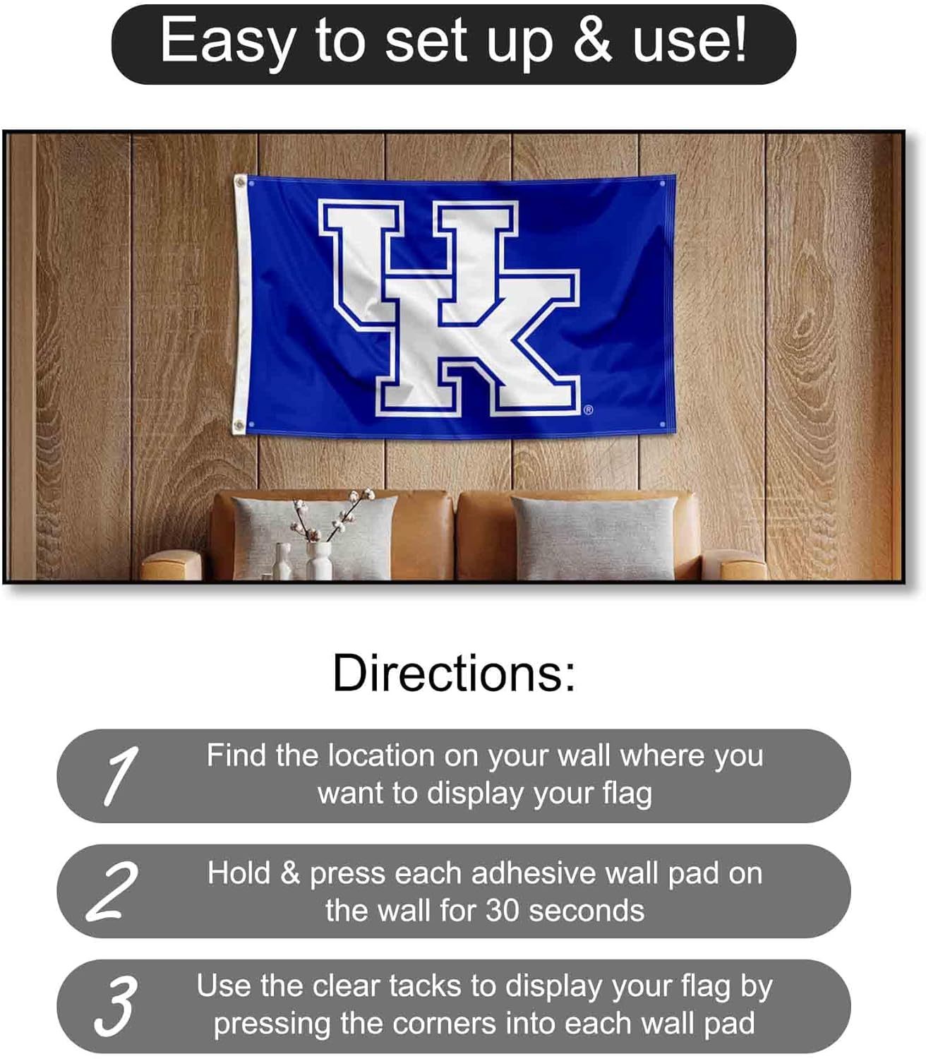 Kentucky Wildcats Banner and Tapestry Wall Tack Pads - Image 4