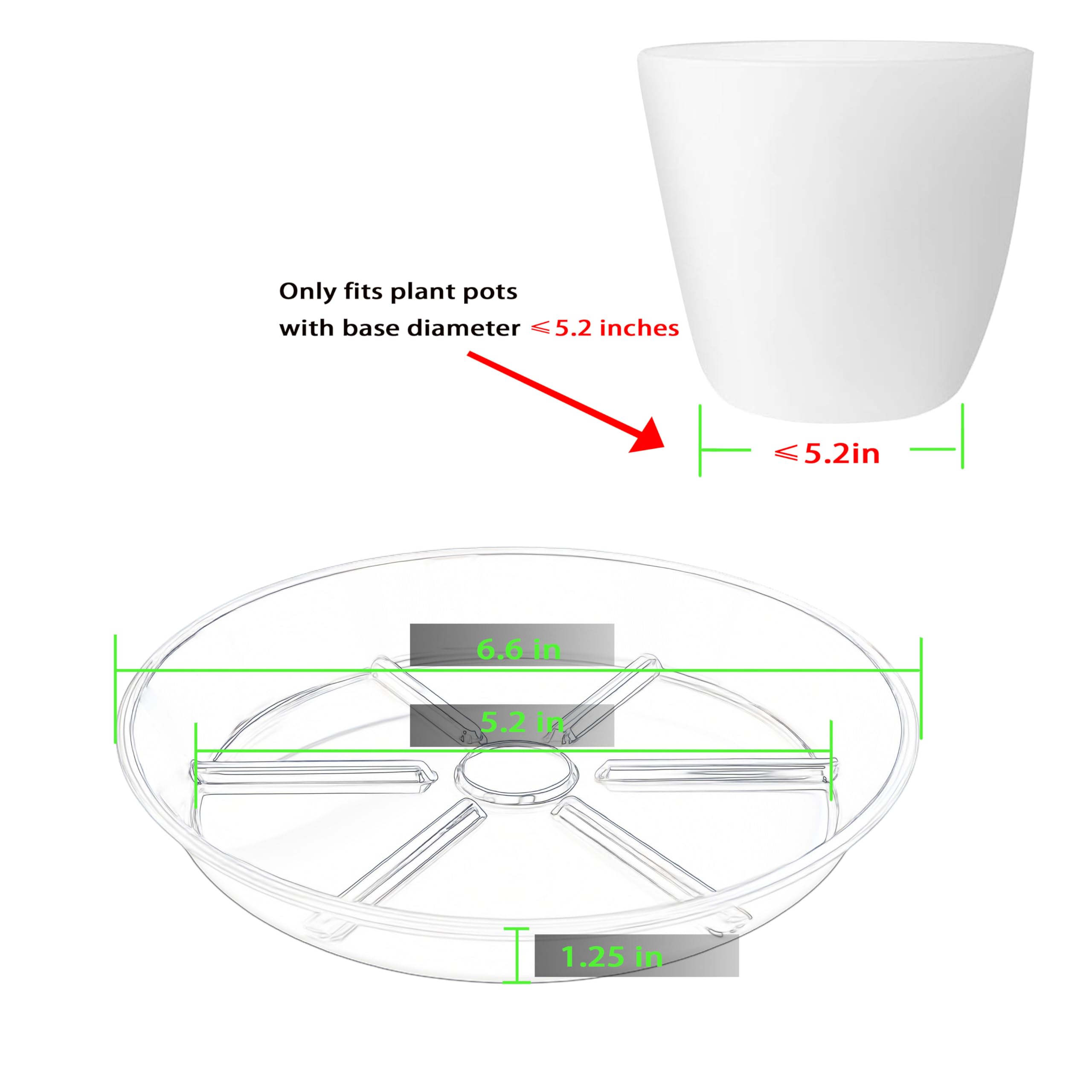 Plant Saucers - Drainage Trays for Pots -2 Plant Saucers - Drainage Trays for Pots -2