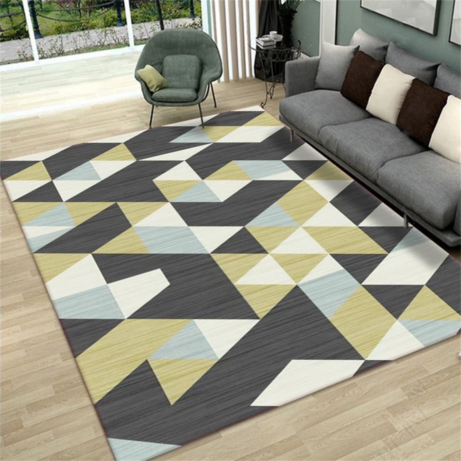 Tapis de sol pour piscine jaune doux 180x250cm de terrasse