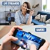 TRILINK Phone Cooler for Gaming Universal Mobile Phone Cooler with Two Cooling Modes Mobile Phone Cooling Fan for iPhone Android Smartphone from 4.5 to 7 Inches Mobile Phone Cooler Fan for Live Streaming Vlog Tiktok