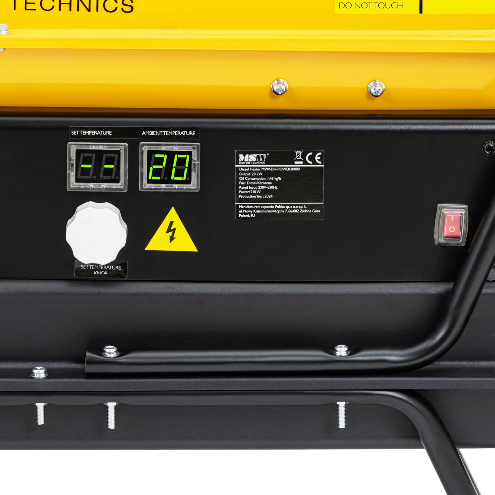 MSW Generatore di aria calda a gasolio con ruote 20 kW 18 l ECO series cannone aria calda generatore aria calda cannoni riscaldatori