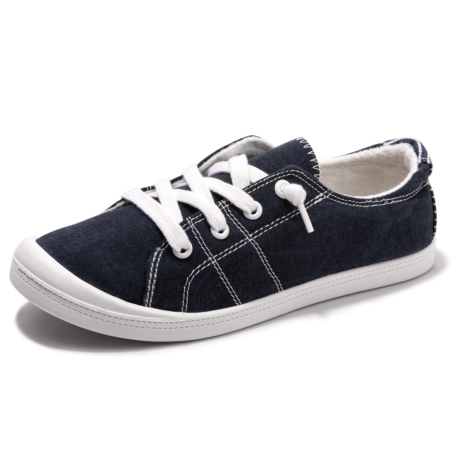 Womens Slip On Shoes Canvas Low Top Sneakers