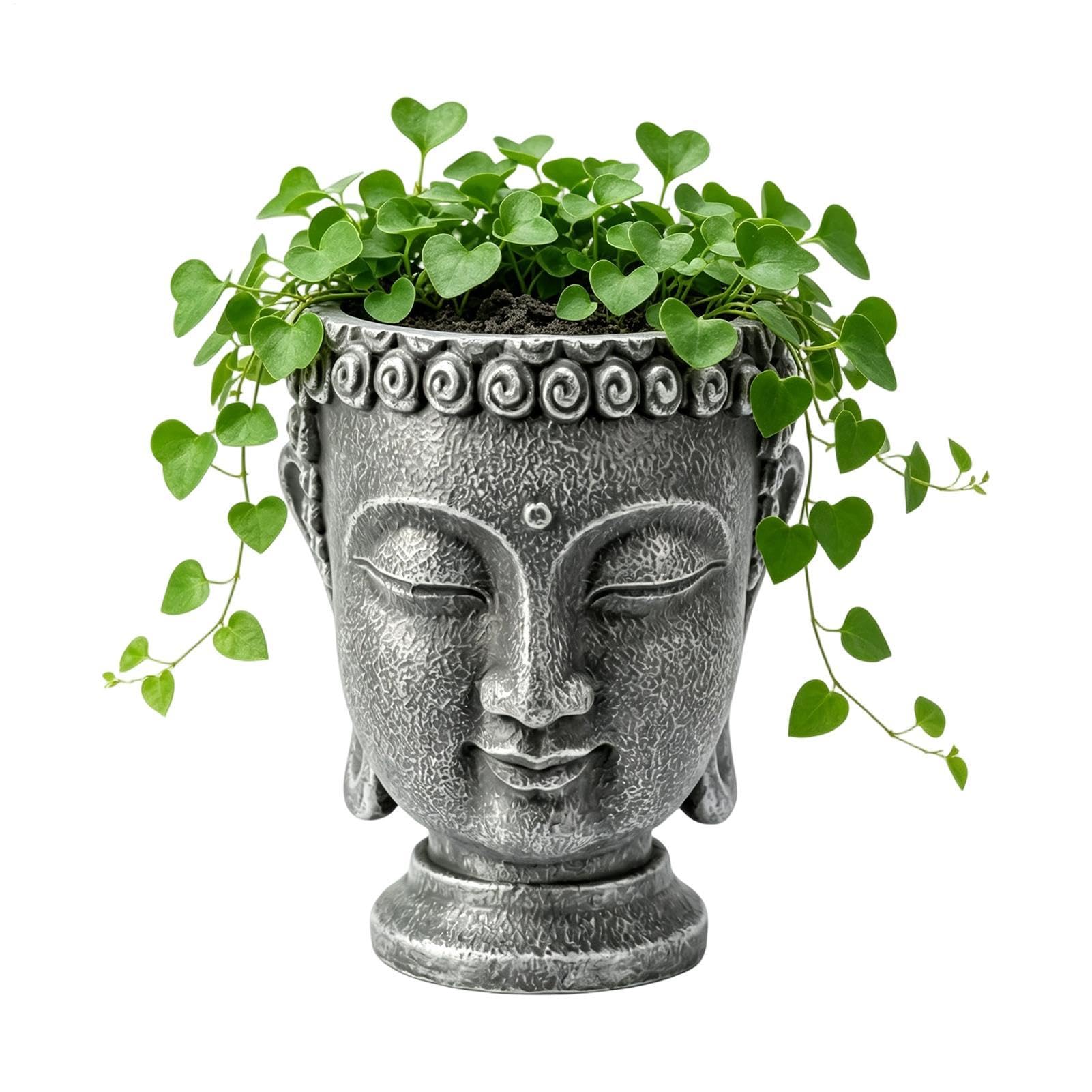 Zen Budda głowa dekoracyjna głowa z otworem drenażowym