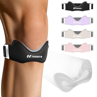 Patellar Tendon Support Strap, Knee Brace for Women & Men, Patella Band for Running Hiking Basketball Gym Fitness Tennis Badminton Cycling, Offers Relief from Meniscus Tear and Knee Pain