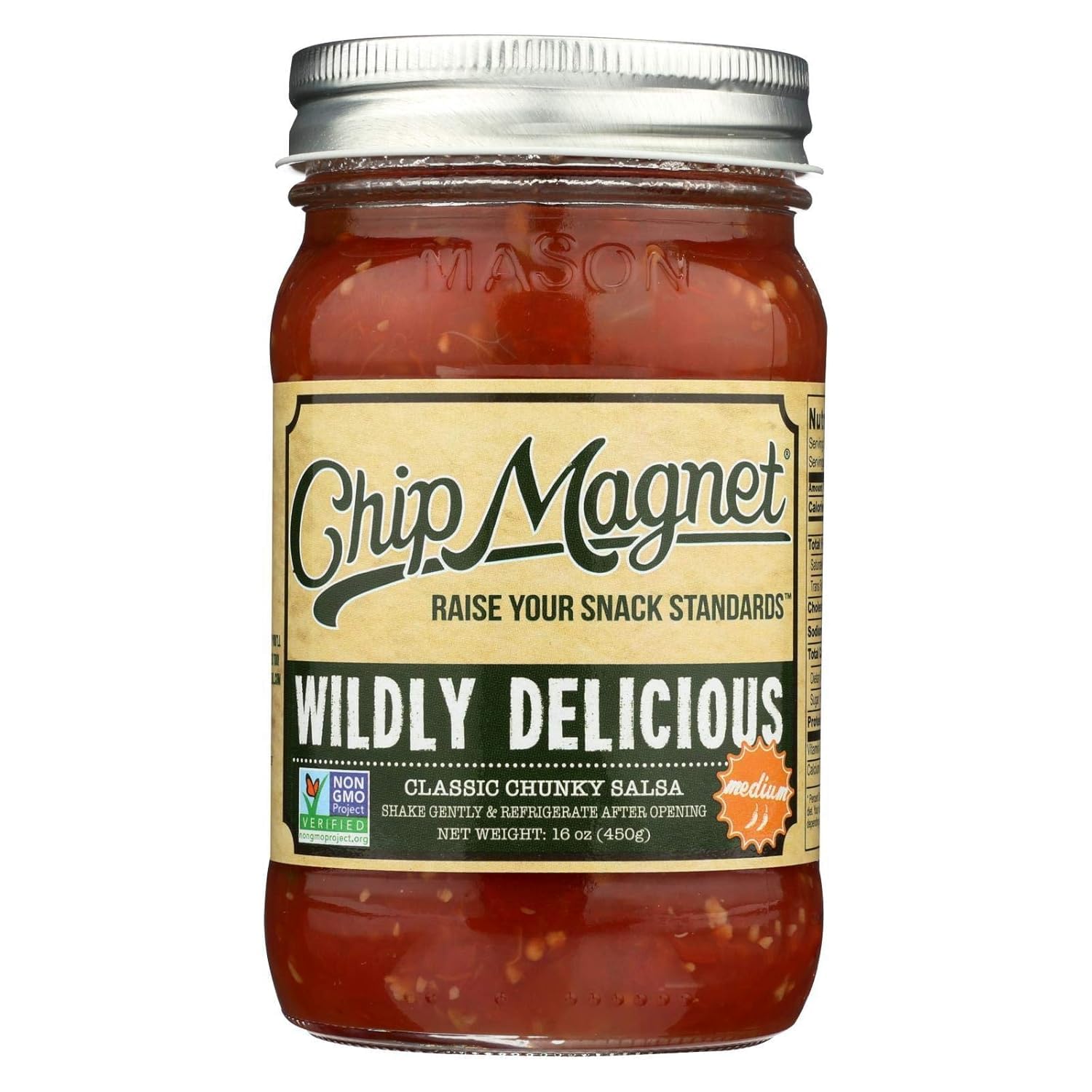 Chip Magnet Salsa - Wildly Delicious - Classic Chunky Salsa - Medium - Case Of 4-16 Oz Jars