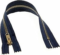 Vista 7 de Leekayer Jeans Cremallera 5# 9 pulgadas Latón Cremallera 9.1 in Metal Navy Cremallera Cinta Cierre Cierre Cremallera Extremo Cremallera Para Costura