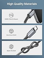 Vista 4 de JSAUX Cable USB C a conector auxiliar de audio de 0.138 in de 3.3 pies, USB tipo C a 0.138 in para auriculares estéreo de automóvil, compatible