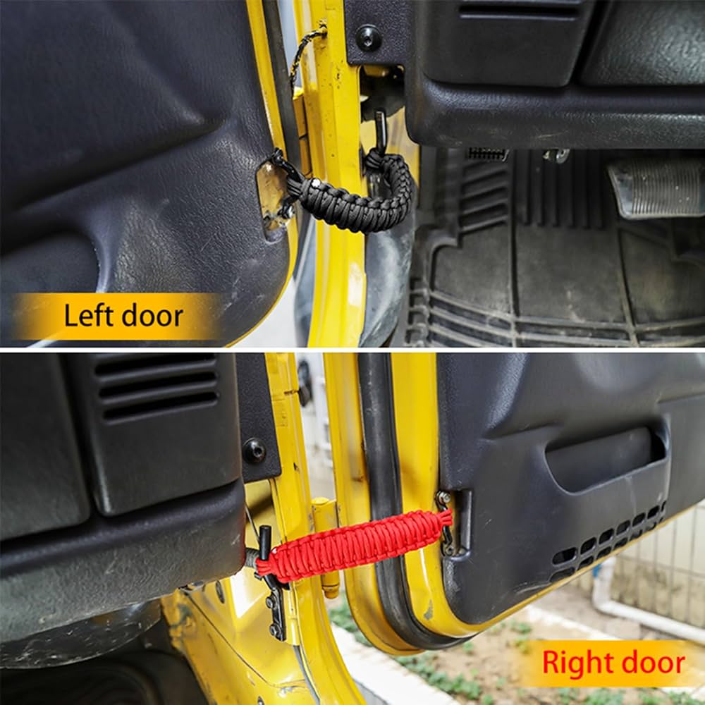Amazon.co.jp: 2 X 車のドア制限ストラップ片側ドアストッパー