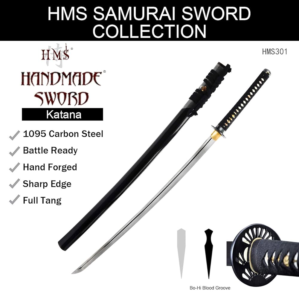 Amazon.com : HMS Japanese Samurai Katana Sword, Folding Fan