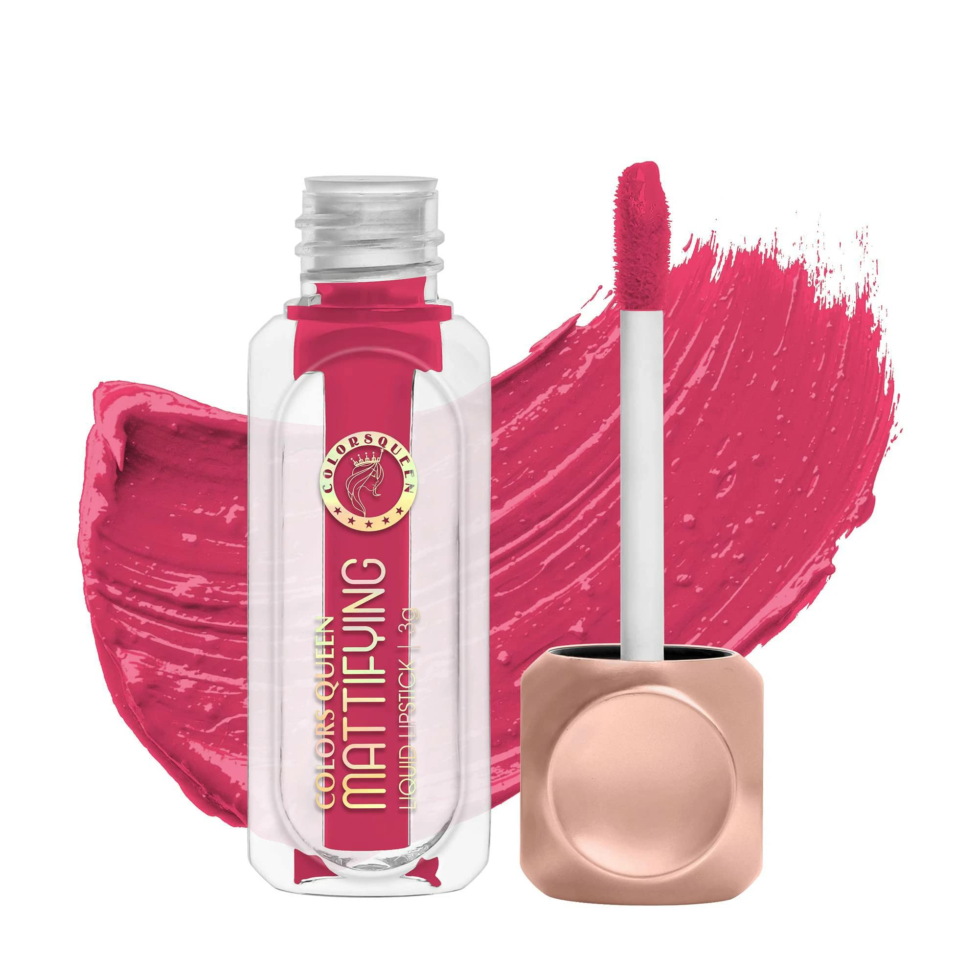 Colors Queen[Pack of 4 pcs + 1 Tester Free] Mattifying Lip Gloss Non Transfer - NTG-20 (16-Brick)