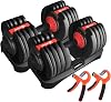 HAKENO 2x24kg40kg Adjustable dumbbells 15 in 1 dumbbell set Adjustable space-saving dumbbells Strength training and home training Variable weights space-saving(24-40kg